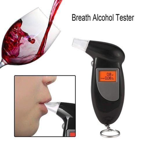 Digital LCD Alcohol Breathalyzer Tester With Mouthpiece