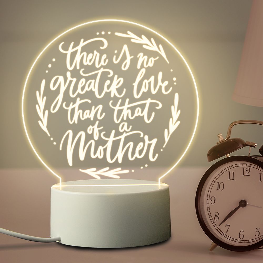 Best Mom Ever Gifts Engraved Night Bedroom Decoration Warm