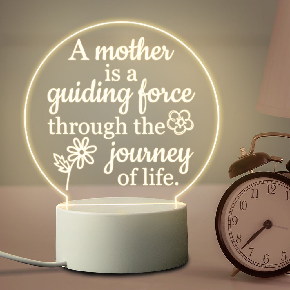 Best Mom Ever Gifts Engraved Night Bedroom Decoration Warm
