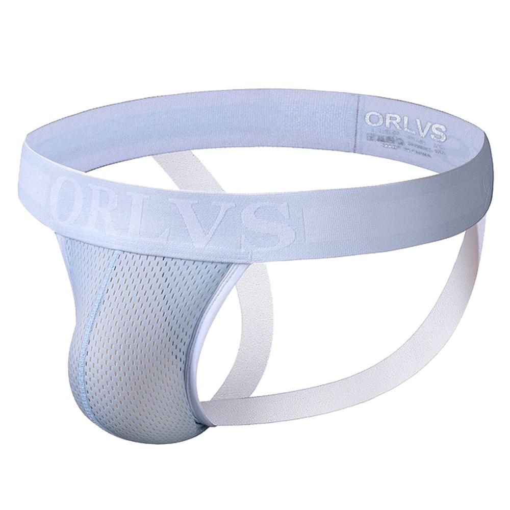 Men Jockstrap Male Underwear Thongs G-String Breathable Mesh 3D-Pouch Underwear