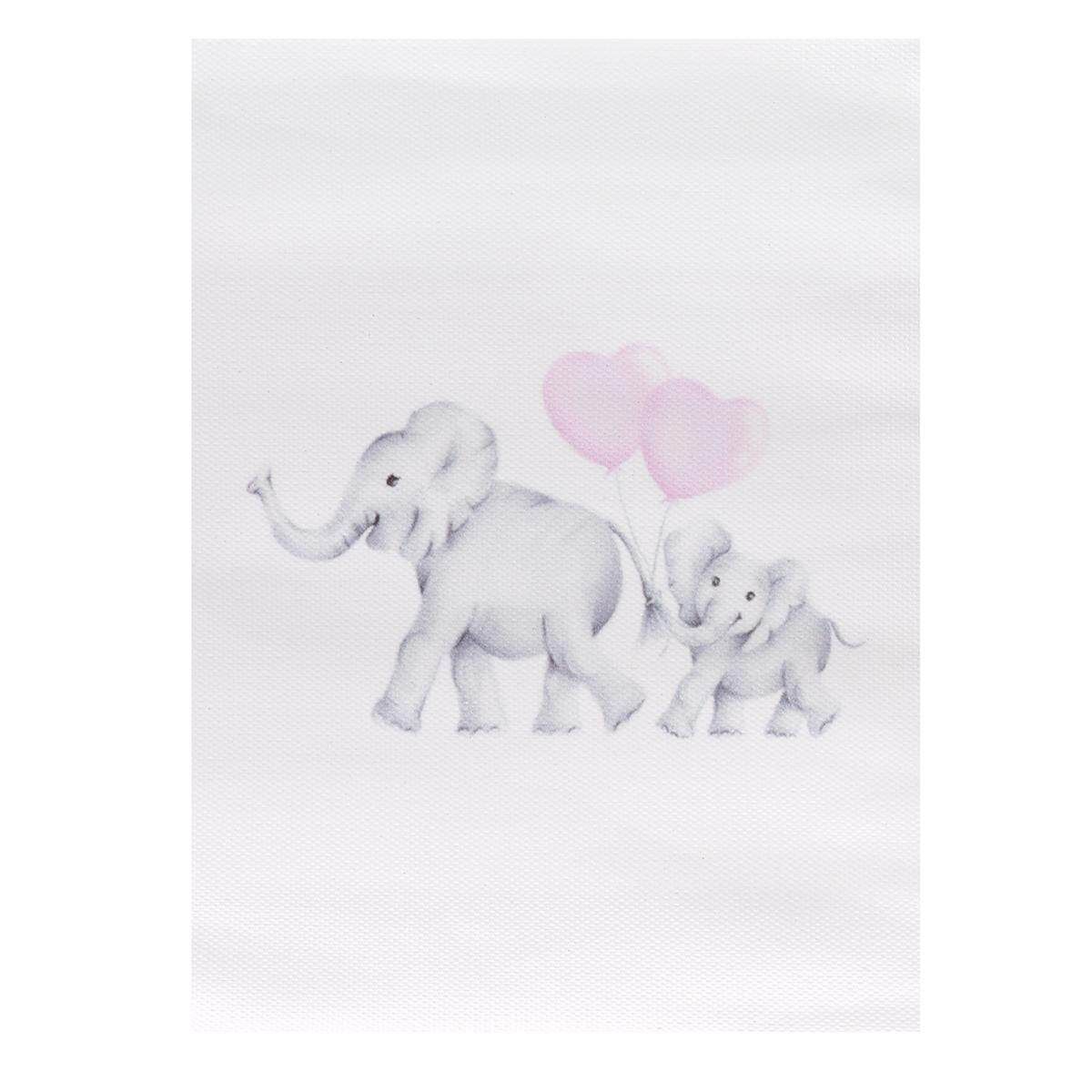 Kawaii Elephant Motivational Minimalist Art Canvas Poster Baby Room Decoration Style 2 21X30 Multicolor