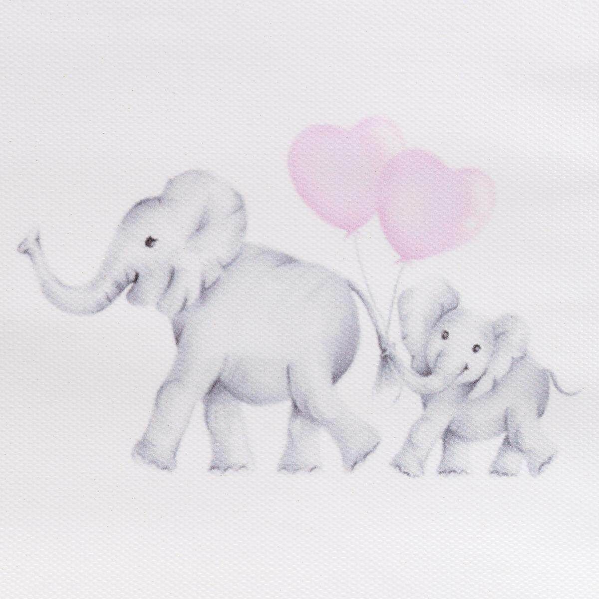 Kawaii Elephant Motivational Minimalist Art Canvas Poster Baby Room Decoration Style 2 21X30 Multicolor