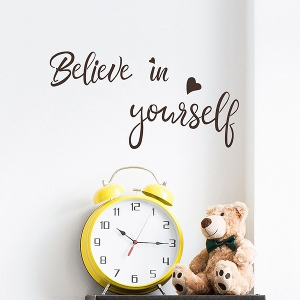 Believe In Yourself Wall Sticker Living Room Bedroom-Black