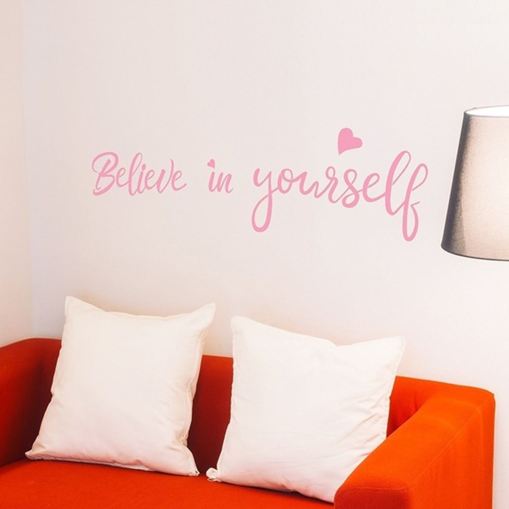 Believe In Yourself Wall Sticker Living Room Bedroom-Black