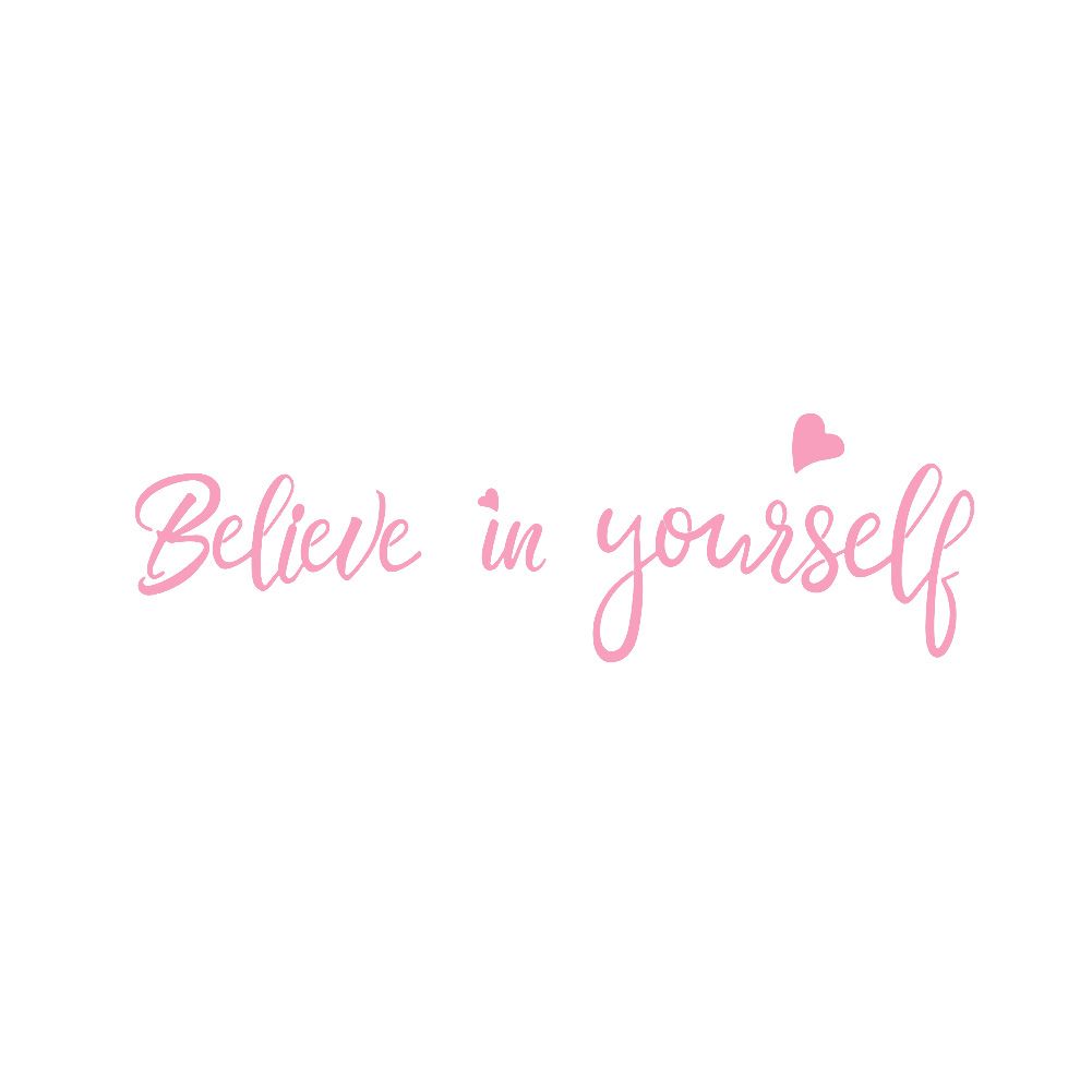 Believe In Yourself Wall Sticker Living Room Bedroom-Black