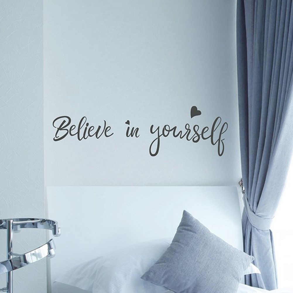 Believe In Yourself Wall Sticker Living Room Bedroom-Black
