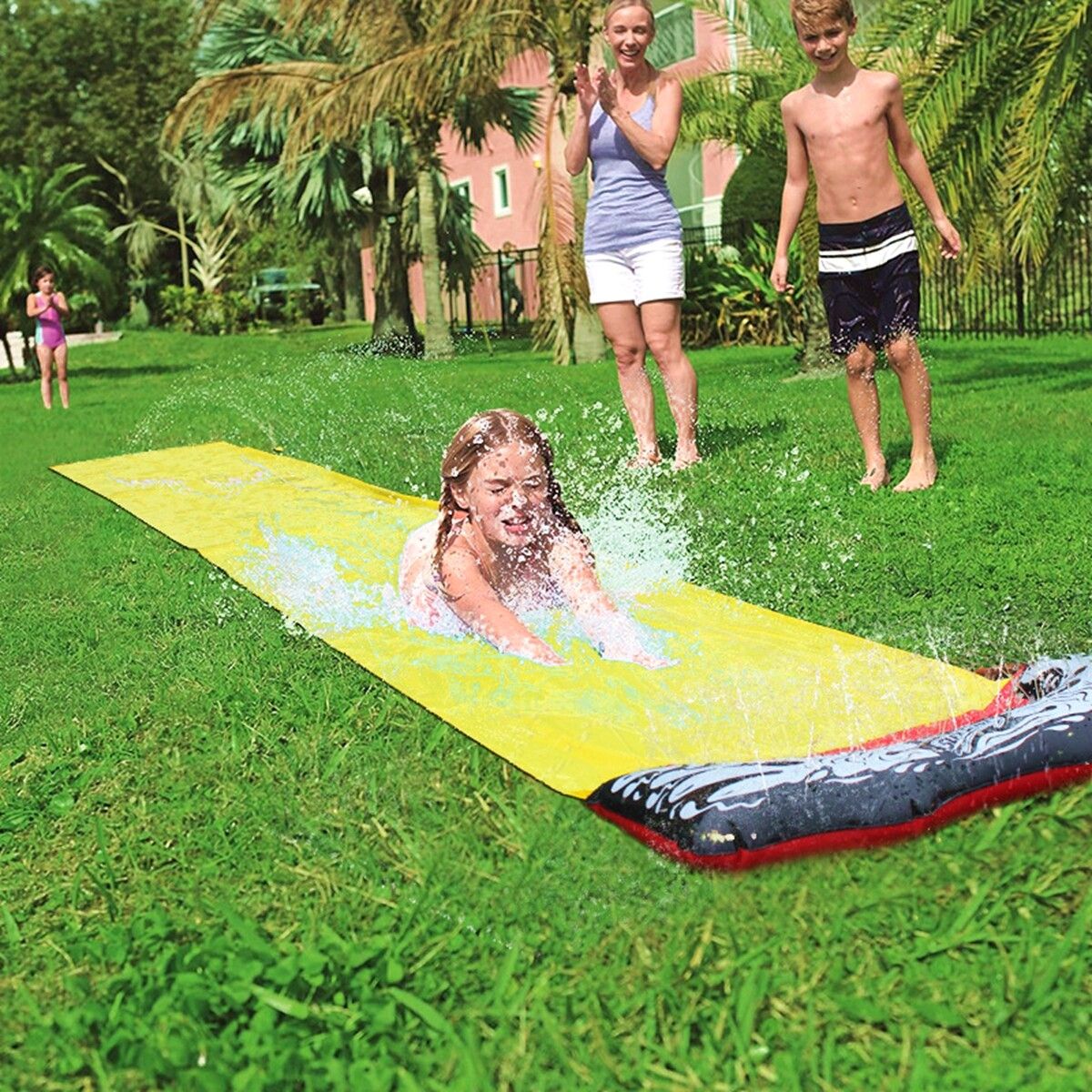 Water Skiing Summer Water Outdoor Grass Inflatable Spray Slip Sheets Mat For Children