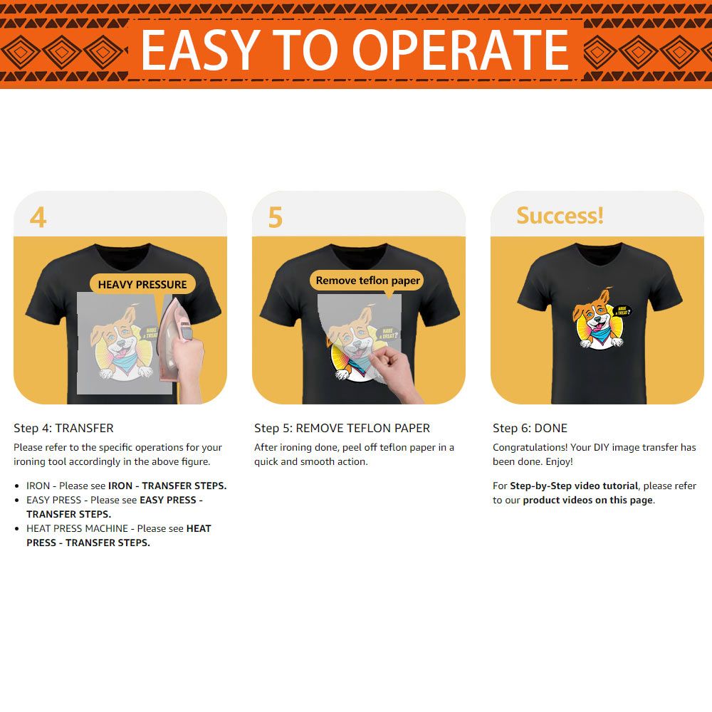 Inkjet&laser Dark Heat Transfer Paper Printable Vinly For Cotton For Heat Transfer Machine 20pcs A4