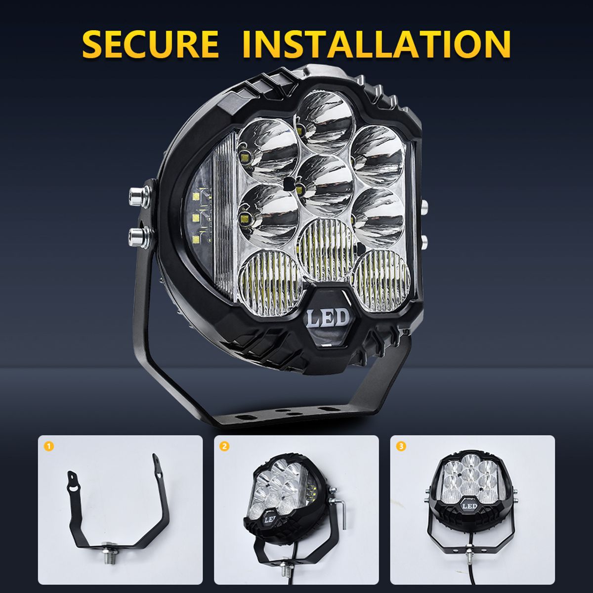 2Pcs 5inch LED Work Light Pods Spot Flood Combo Beam Fog