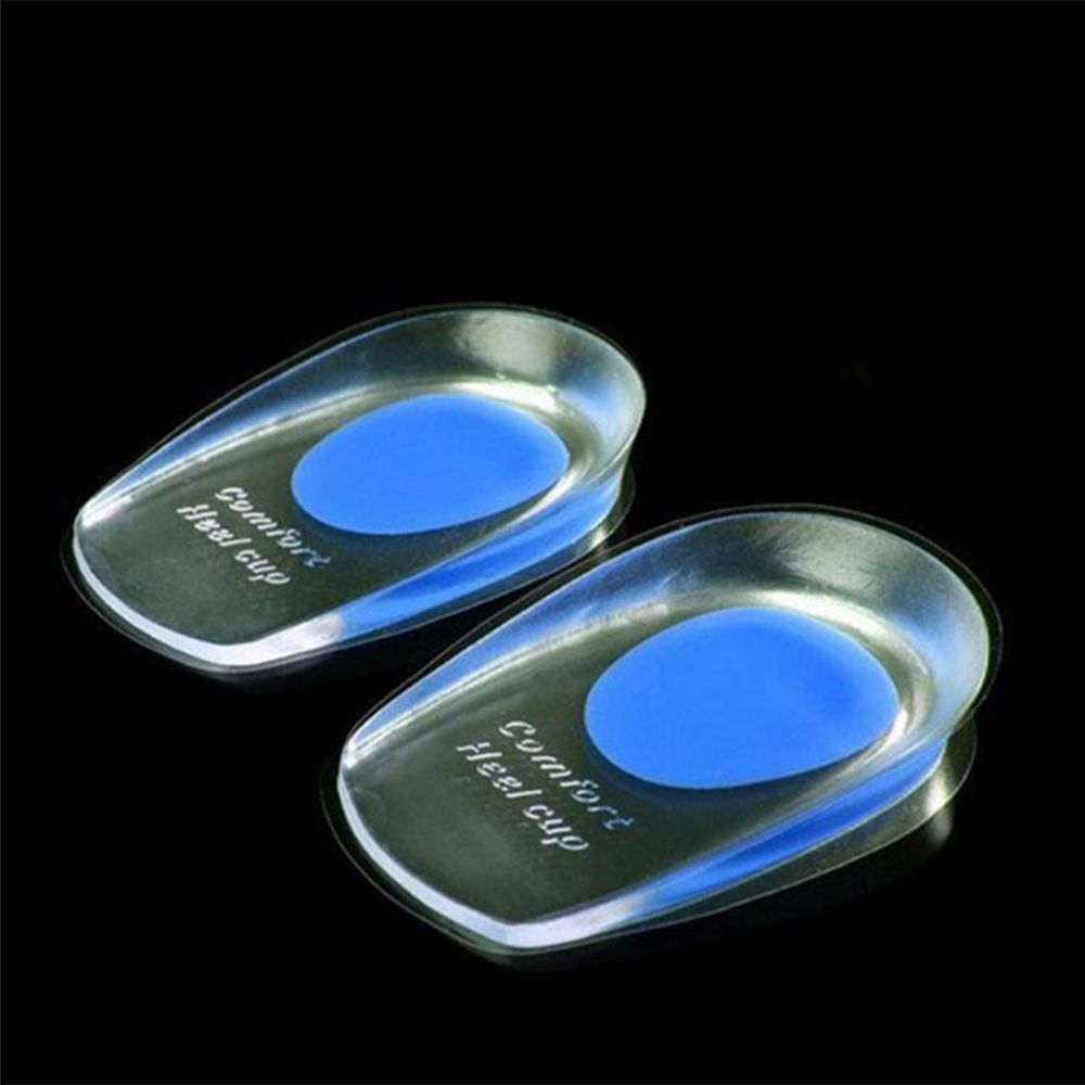 1 Pair Silicone Heel Cups Pads Shoe Inserts Soft Anti-slip