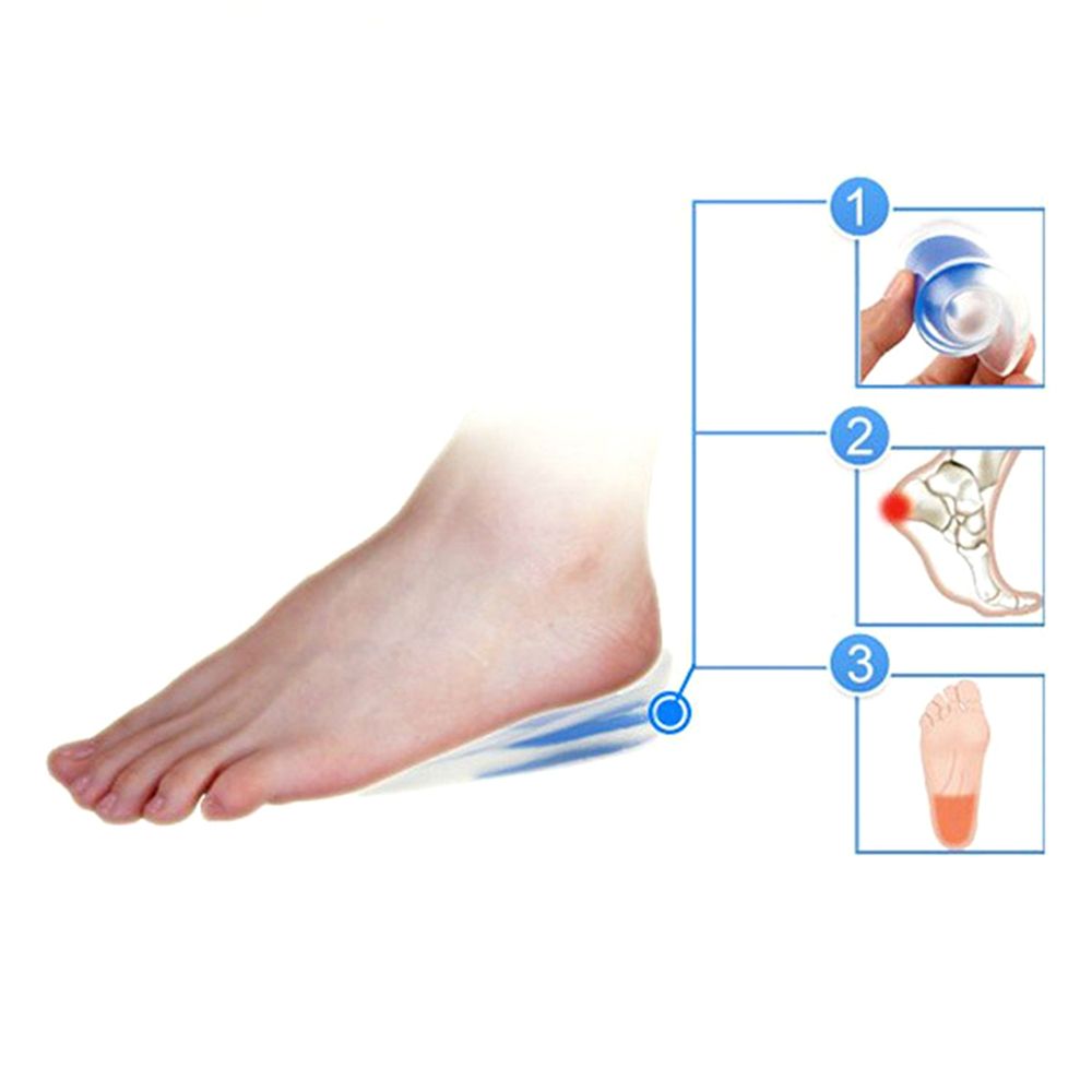 1 Pair Silicone Heel Cups Pads Shoe Inserts Soft Anti-slip