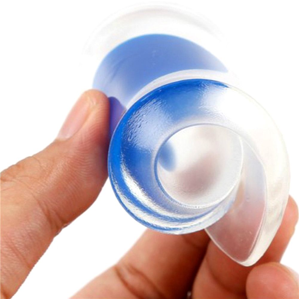 1 Pair Silicone Heel Cups Pads Shoe Inserts Soft Anti-slip
