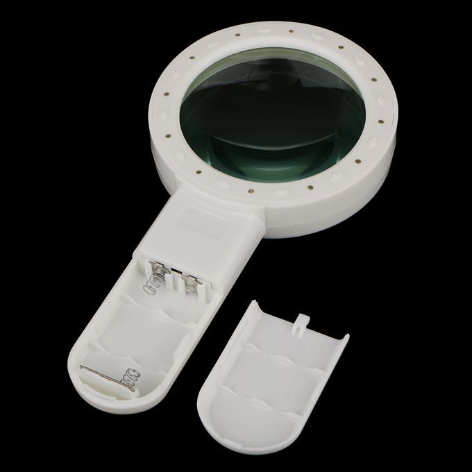 2x Handheld 10X Magnifying Reading Glass Lens Jewelry Loupe With 12