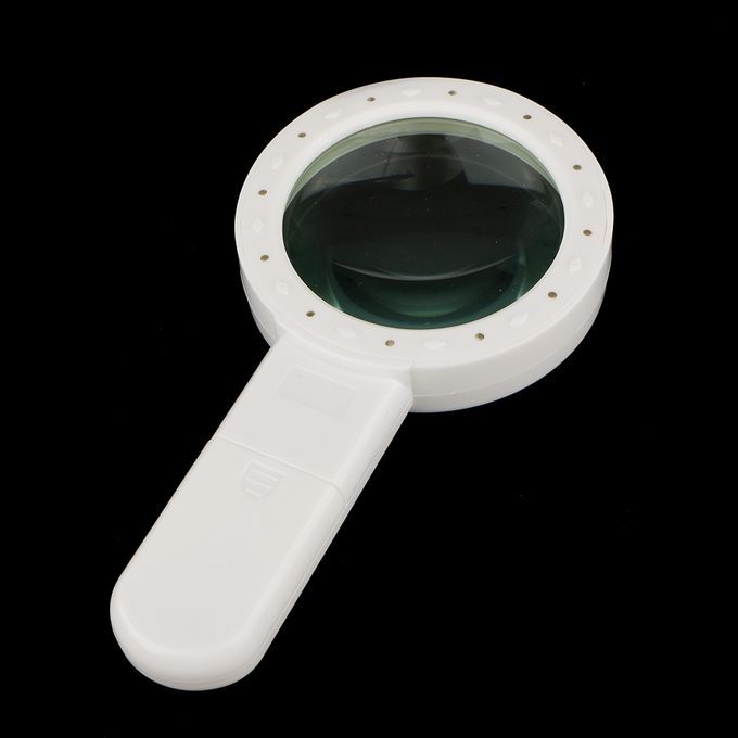 2x Handheld 10X Magnifying Reading Glass Lens Jewelry Loupe With 12