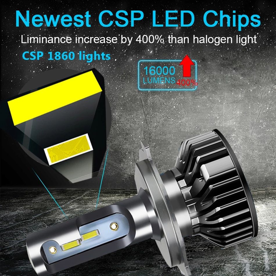 2pcs Car Headlight 110W H4 LED H7 Canbus H1 H3 H8 H11 9005 9006 8000K Car Auto Headlamp Led Lights