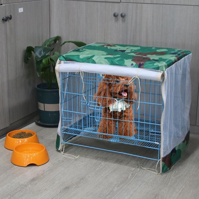 Portable Dog Pet Cage Crate Cover Waterproof Indoor Outdoor Sunscreen