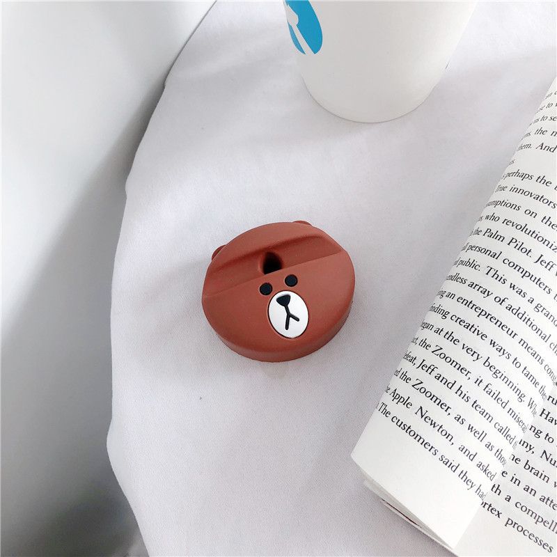 Lovely Cartoon Bear Rabbit Silicone Pencil Base For