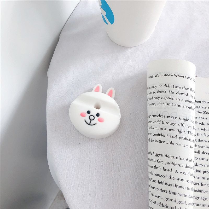 Lovely Cartoon Bear Rabbit Silicone Pencil Base For