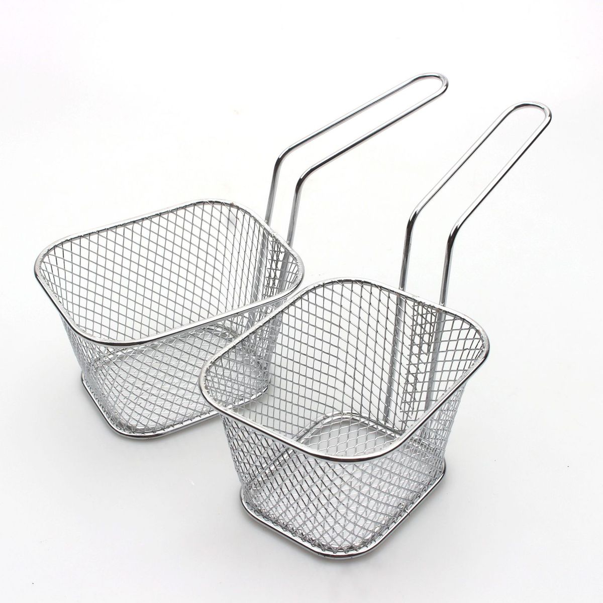 5pcs/set Square Plated French Fries Basket