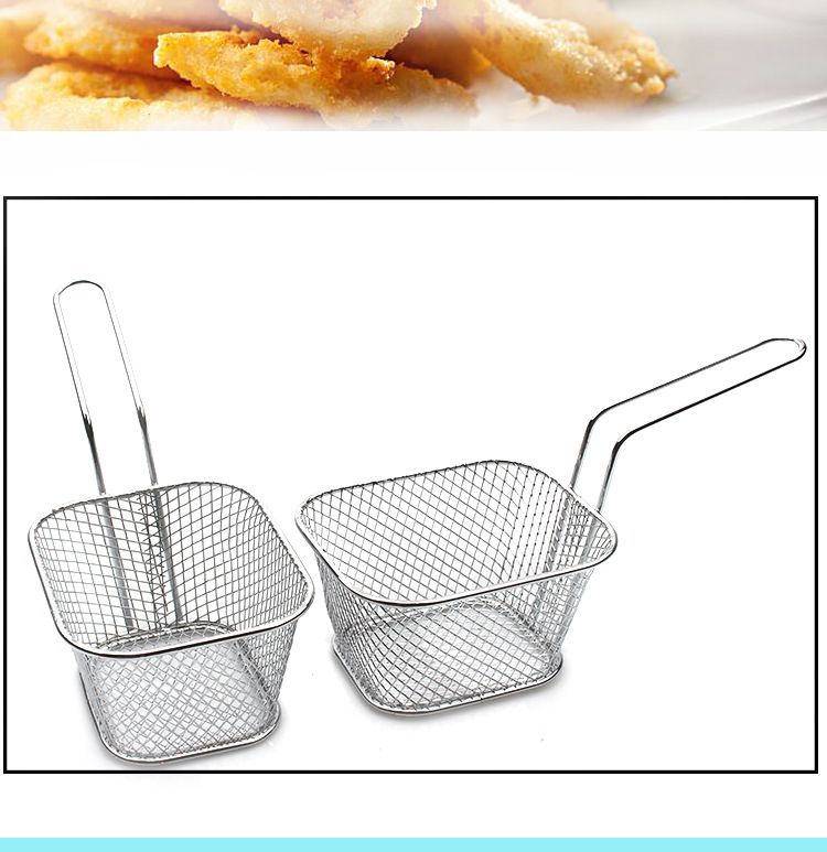 5pcs/set Square Plated French Fries Basket