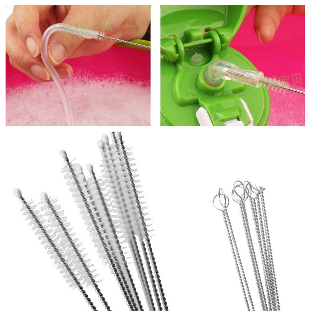 Baby Guide Brush Stainless Steel Bottle Straw Cleaning Safety