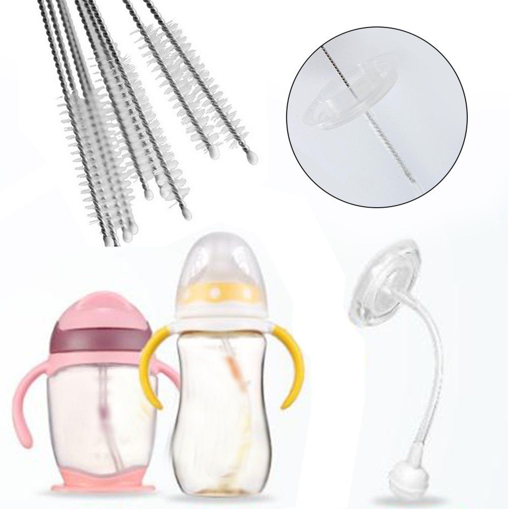 Baby Guide Brush Stainless Steel Bottle Straw Cleaning Safety