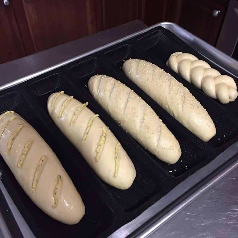 12 Inch Silicone French Bread Pan Non-Stick Baking Tray 5