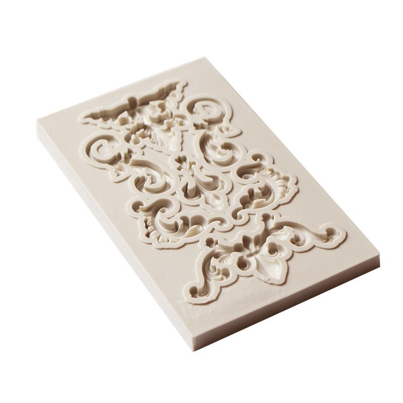 2 PCS Border Silicone Mold Fondant Mold Cake Decorating Tools Chocolate Mold(Grey)