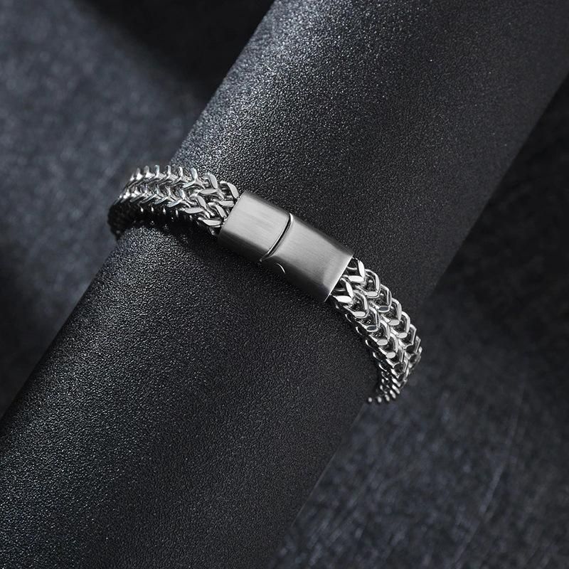 Stainless Steel Chain Men Bracelet Hand Magnetic Clasp Wristband