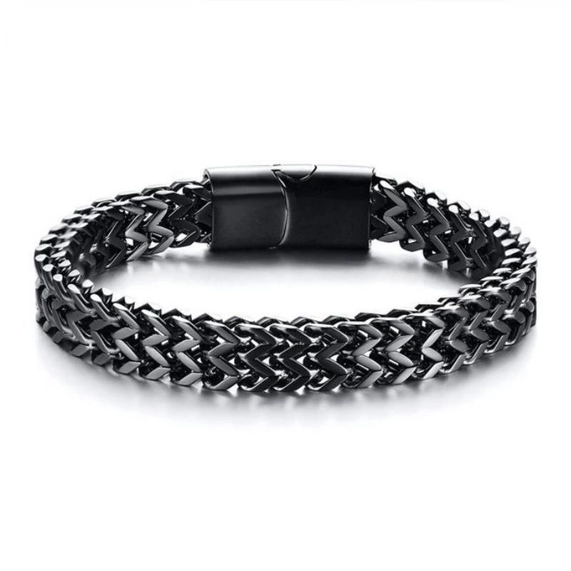 Stainless Steel Chain Men Bracelet Hand Magnetic Clasp Wristband