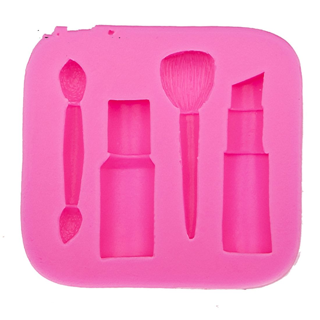 2 PCS Lipstick Eyebrow Pencil Makeup Tool Shape Silicone Fondant Cake Mold Chocolate Mold Clay Mold