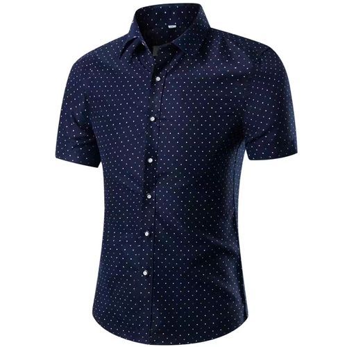 {MijaGrace} Men's Casual Floral Printed Shirt & Shorts 2 Piece Set - Blue
