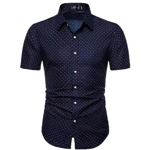 {MijaGrace} Men's Casual Floral Printed Shirt & Shorts 2 Piece Set - Blue