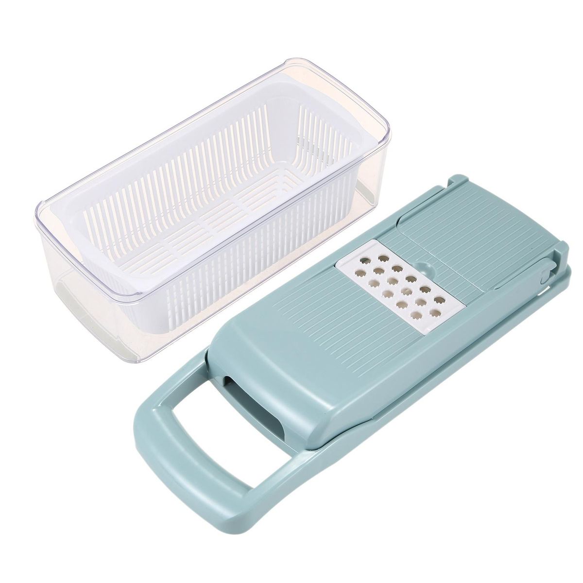 8Pcs Manual  Set Manual Fruits Vegetables Slicer Cutter with Cleaning Brush Storage Box Kitchen Tools Potato Garlic Peeler Grater Dicer Kitchen Tools