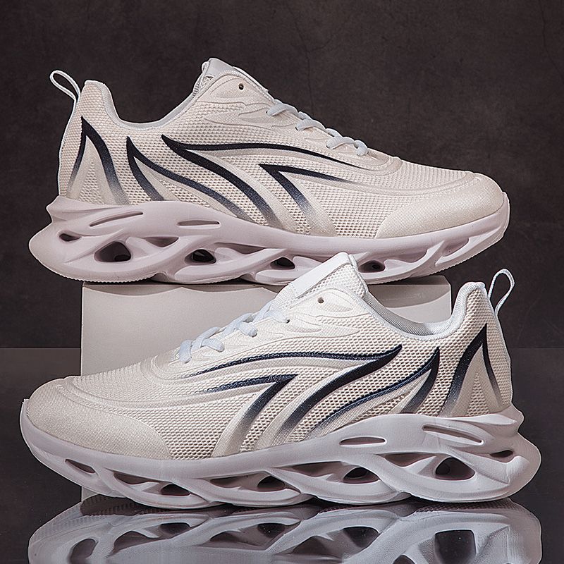 Mens Sneakers Sports Running Shoes-White