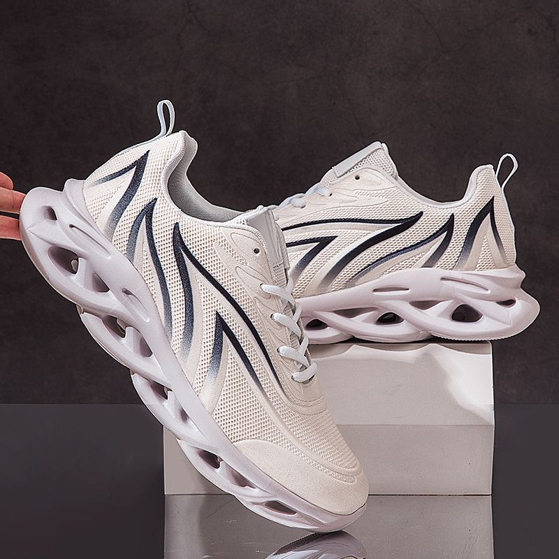 Mens Sneakers Sports Running Shoes-White