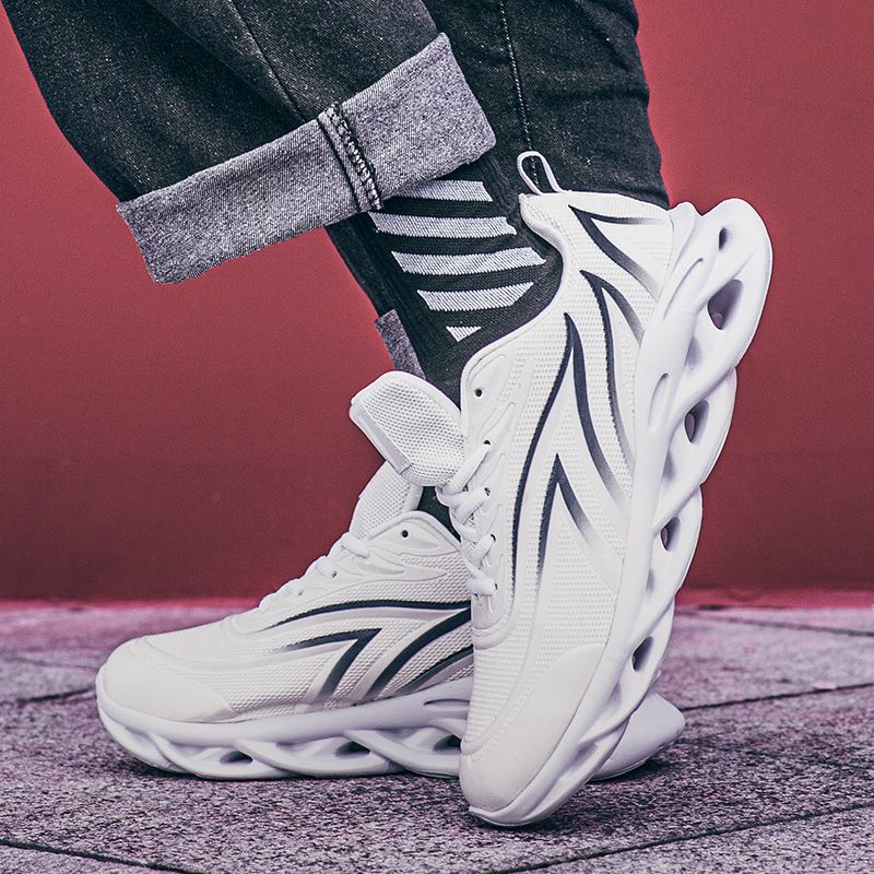 Mens Sneakers Sports Running Shoes-White