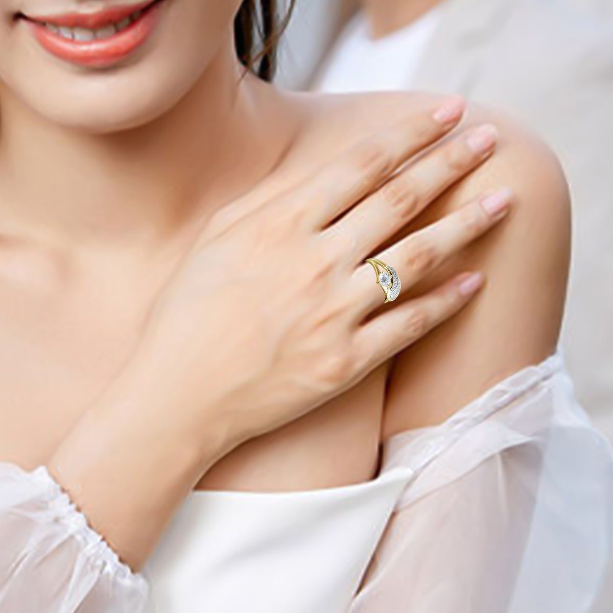 Women Circlet   Rust-Proof Women Ring Golden