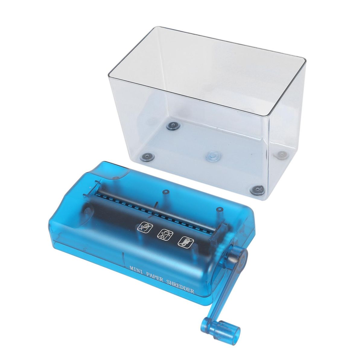 Mini Blue Shredder Crusher Destroyer Paper Documents Cutting Machine