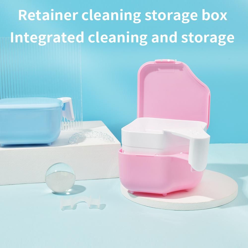 Y-Kelin New High Capacity Portable Denture Care Box Used To Store Dentures Oral Cleaning and Nursing Appliances Support Dropshop