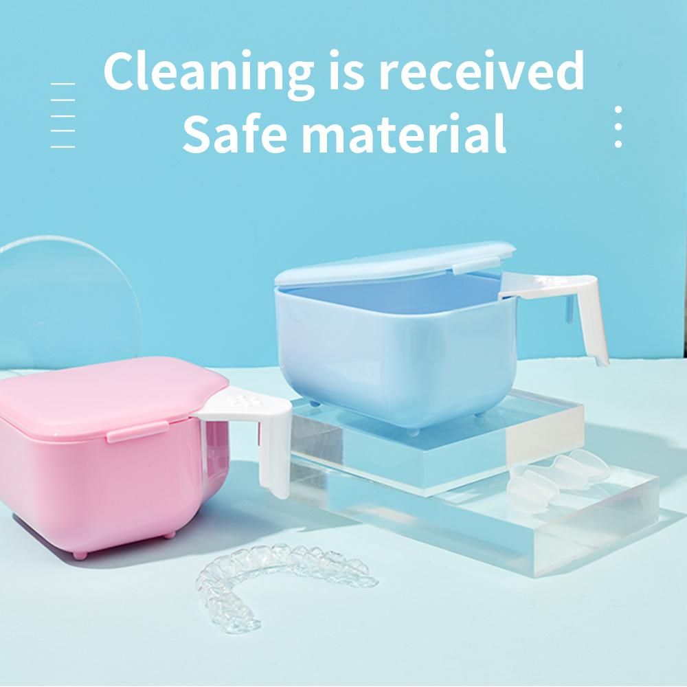 Y-Kelin New High Capacity Portable Denture Care Box Used To Store Dentures Oral Cleaning and Nursing Appliances Support Dropshop