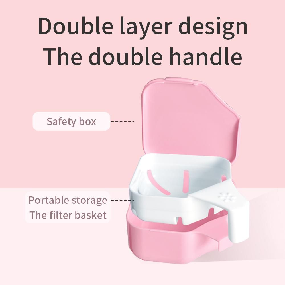Y-Kelin New High Capacity Portable Denture Care Box Used To Store Dentures Oral Cleaning and Nursing Appliances Support Dropshop