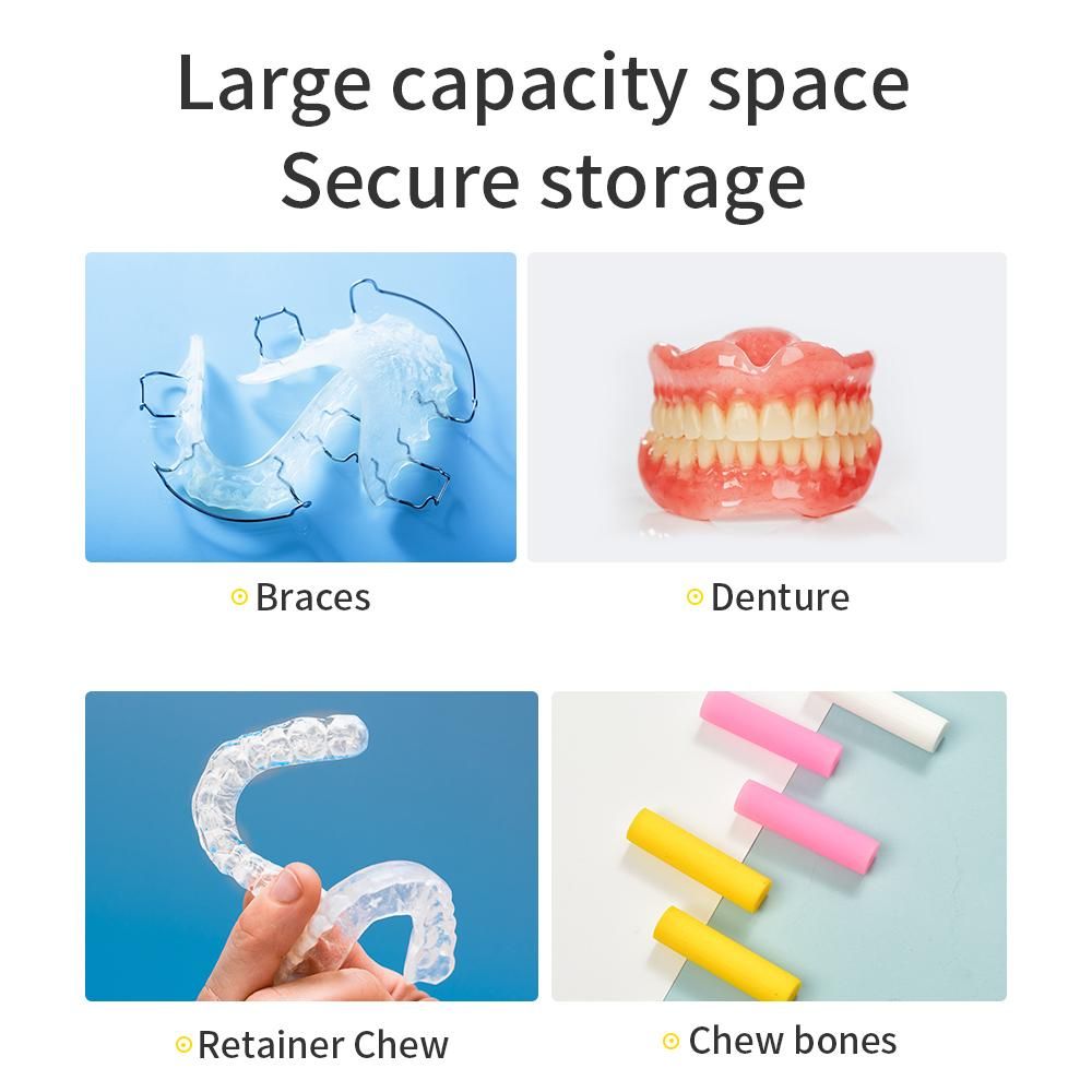 Y-Kelin New High Capacity Portable Denture Care Box Used To Store Dentures Oral Cleaning and Nursing Appliances Support Dropshop