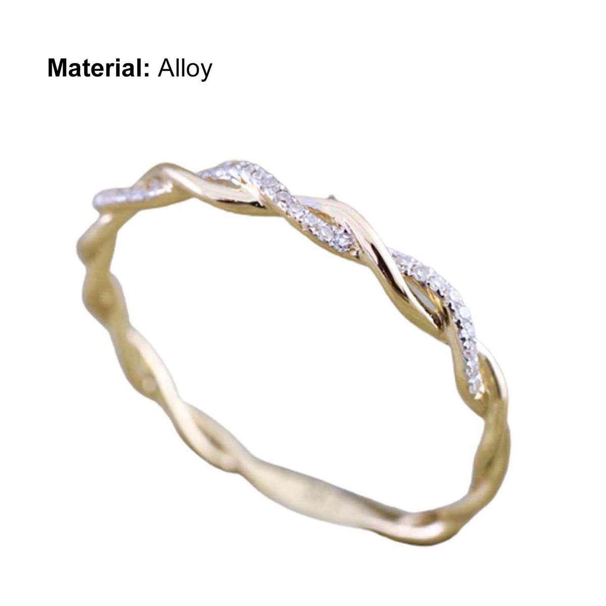 Wedding Band Ring Elegant Electroplated Ring Golden