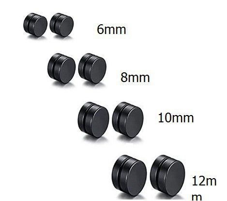 1PCS Of  Magnetic Earrings Premium Quality Non Pierce Stainless Steel Silver