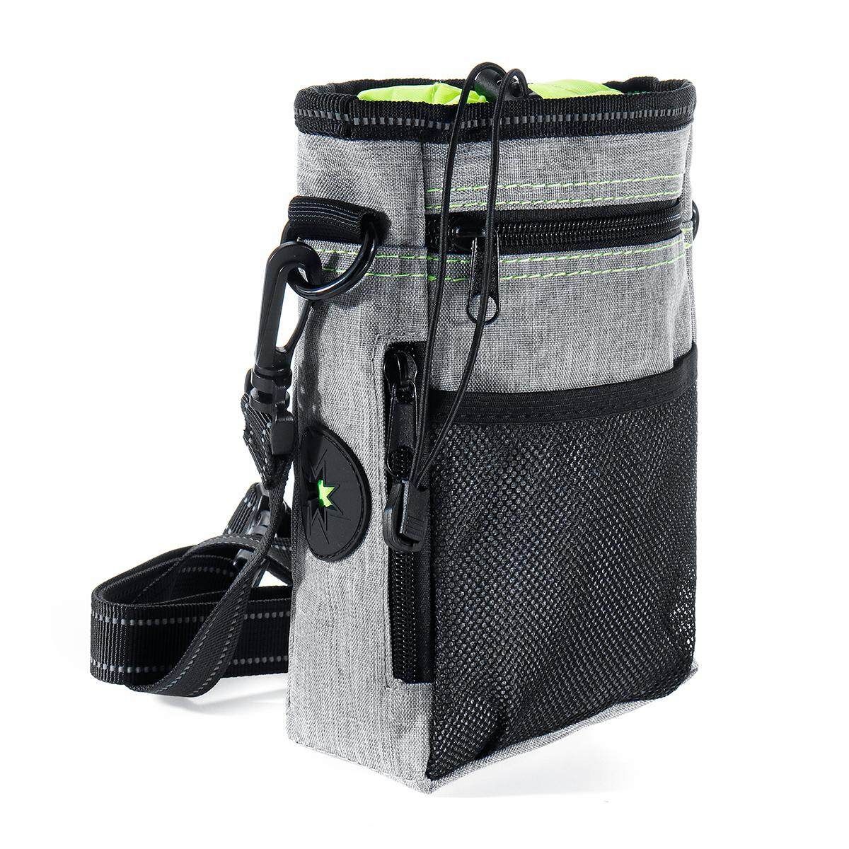 Dog Training Walking Pet Cat Pouch Waist Belt Snack Treat Storage Bags Dispenser Green