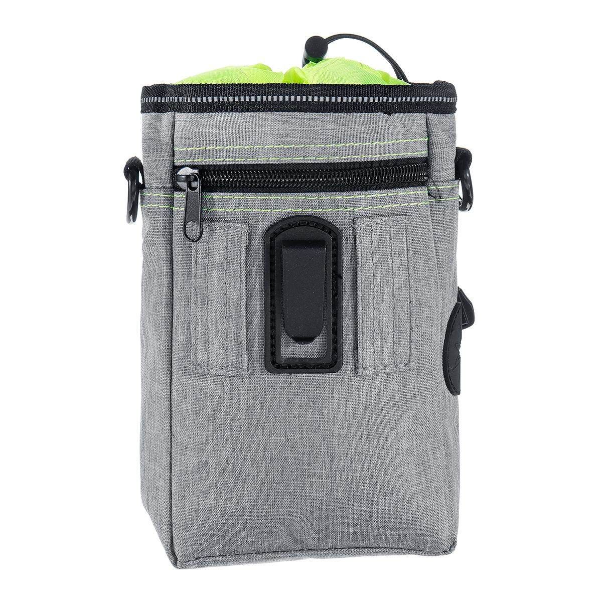 Dog Training Walking Pet Cat Pouch Waist Belt Snack Treat Storage Bags Dispenser Green