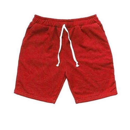 Casual Plain Red Short For Men And Women
