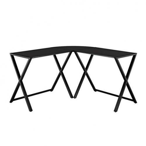 Edison Modern X - Frame Glass Computer Desk