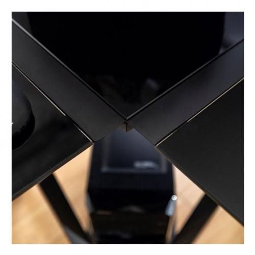 Edison Modern X - Frame Glass Computer Desk